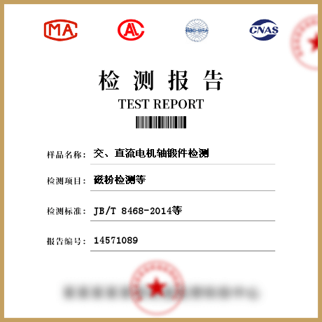 交、直流電機(jī)軸鍛件檢測(cè)